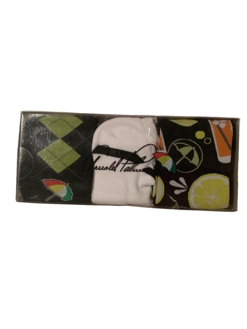 Arnold Palmer Golf Motif Socks 3 Pack New In Box